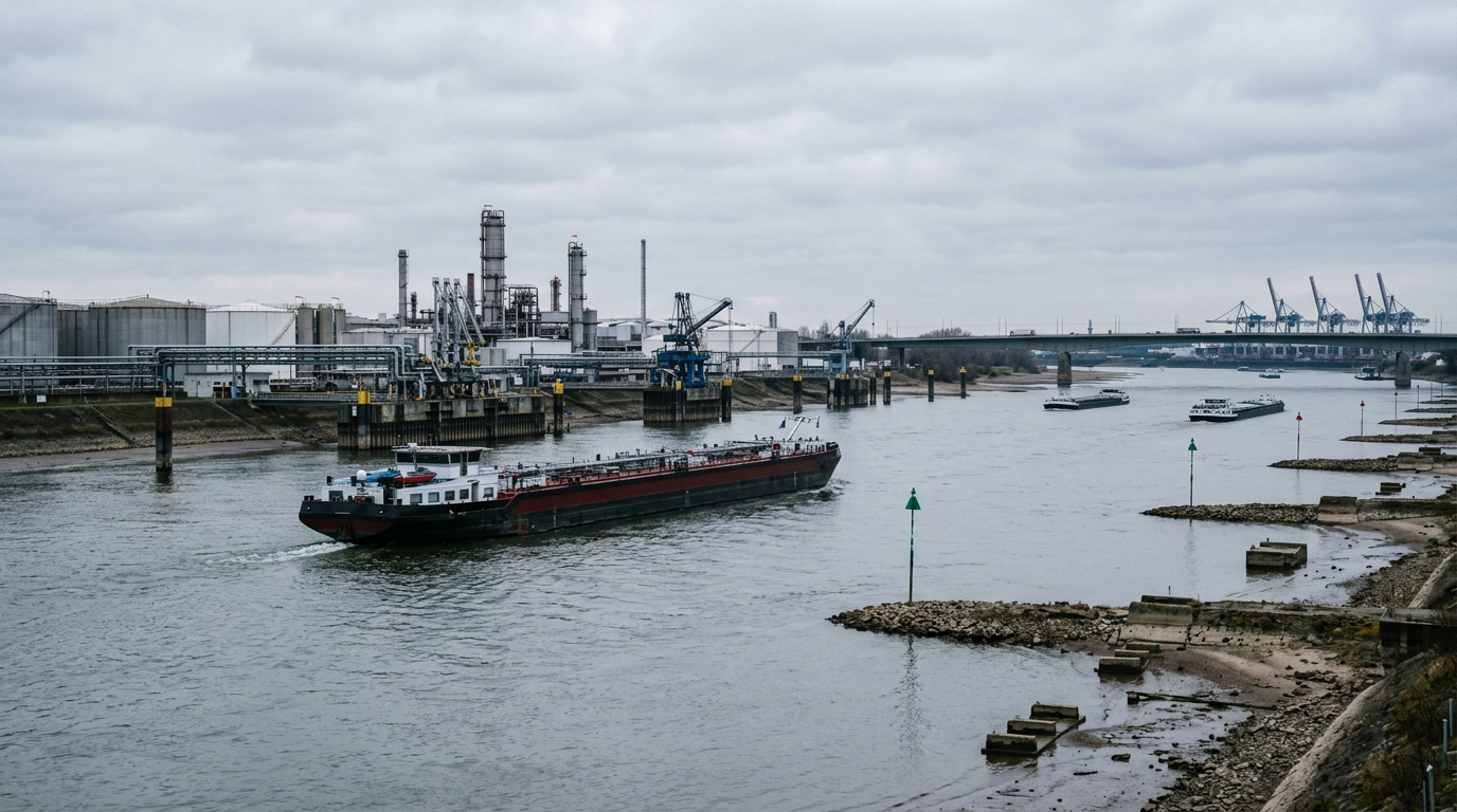 Illustrative image for European Gasoil Markets Tighten Amid Rhine Disruptions and Strong Demand