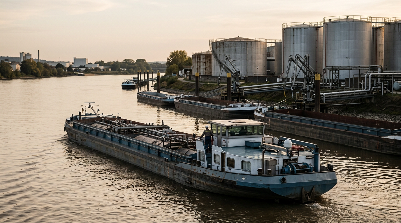 Illustrative image for Rhine Logistics and Low Inventories Drive European Gasoil Tightness